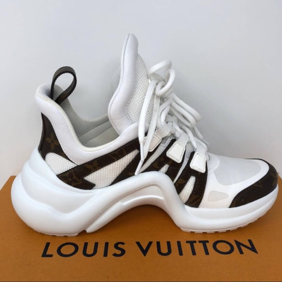 Louis Vuitton Shoes - 100% Auth Louis Vuitton White Monogram Sneakers